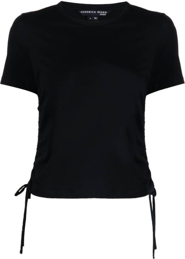 Veronica Beard T-shirt met trekkoord Zwart