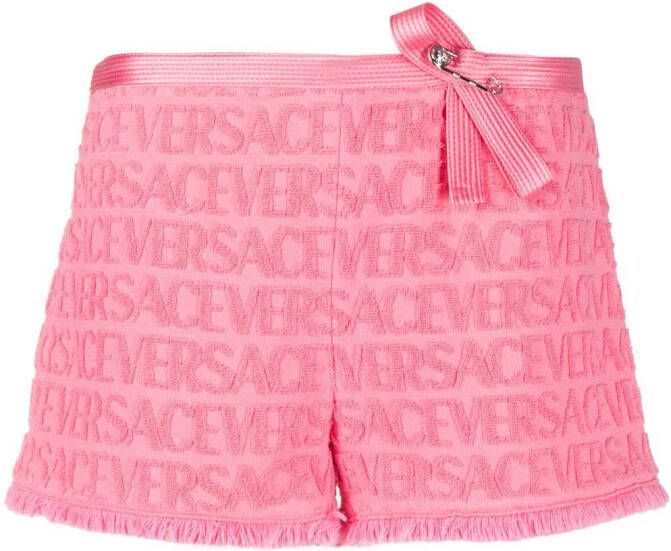 Versace Shorts verfraaid met strik Roze