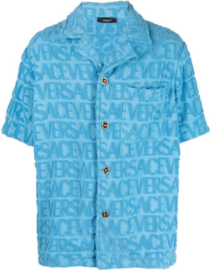 Versace Katoenen overhemd Blauw