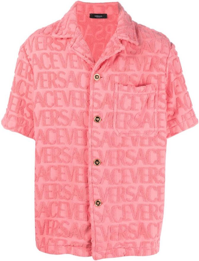 Versace Katoenen overhemd Roze