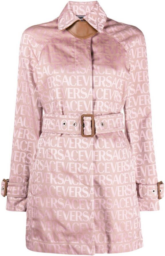 Versace Shorts met logoprint Roze