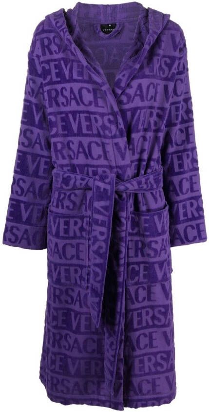 Versace Badjas met ceintuur 1L540 Purple