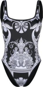 Versace Badpak met barokprint Zwart