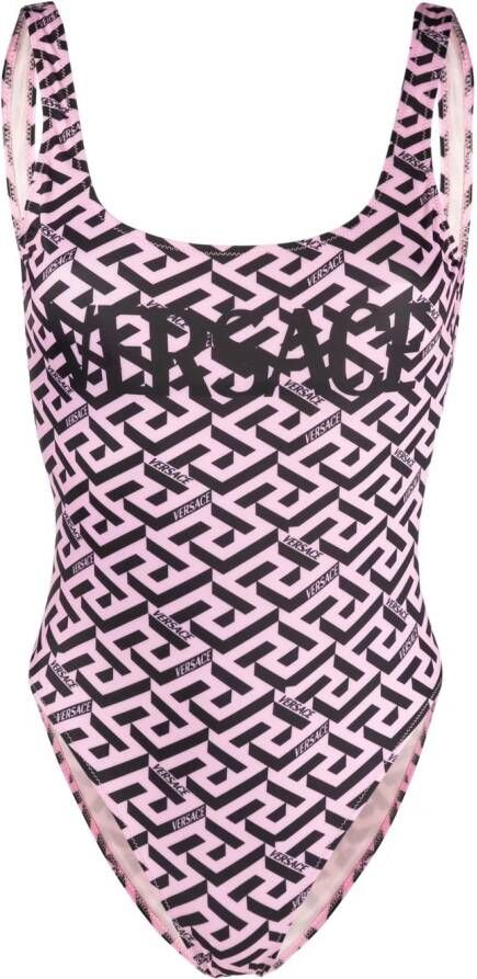 Versace Badpak met geometrische print Roze