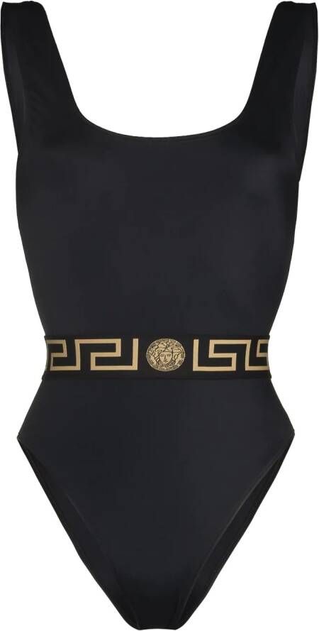Versace Badpak met Greca-print Zwart