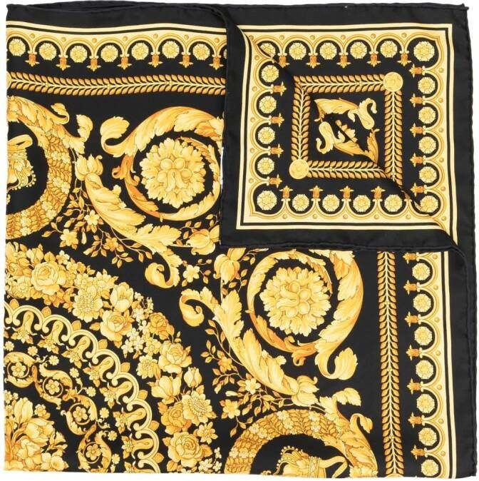 Versace Zijden sjaal met print Geel
