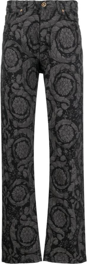 Versace Barocco jeans met patroon Grijs