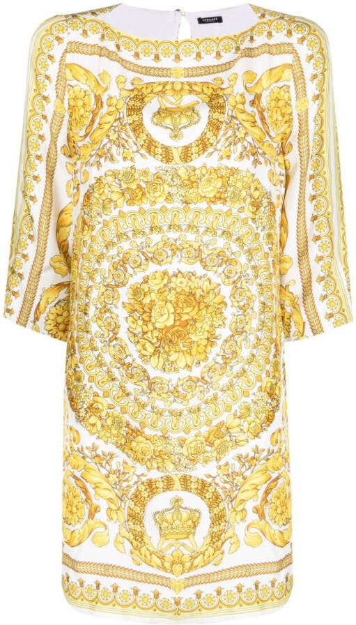 Versace Blouse met barokprint Wit