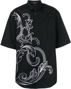 Versace T-shirt met Barocco print Zwart