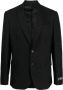 Versace Barocco Silhouette blazer van scheerwol Zwart - Thumbnail 1
