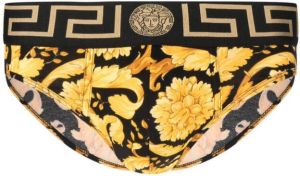 Versace Slip met barokprint Zwart