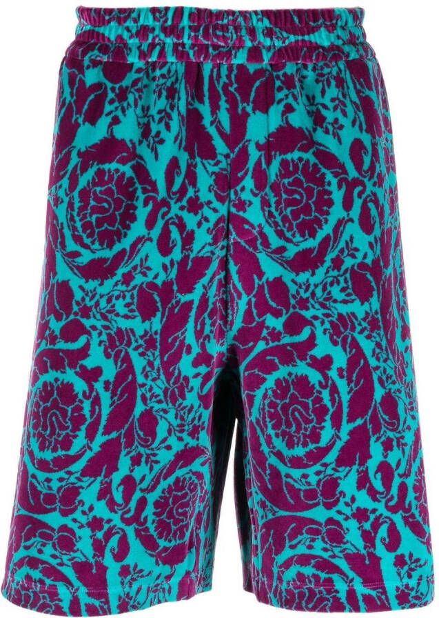 Versace Bermuda shorts met abstract patroon Blauw