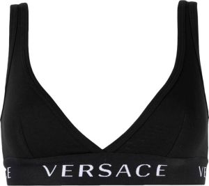 Versace Bh met logoband Zwart