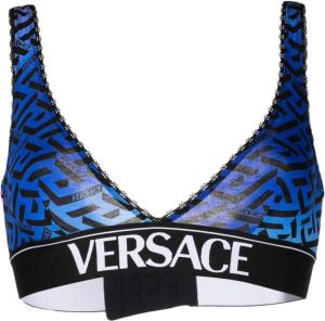 Versace Bh met logoprint Blauw