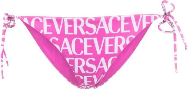 Versace Bikinislip met gestrikte zijkanten Roze
