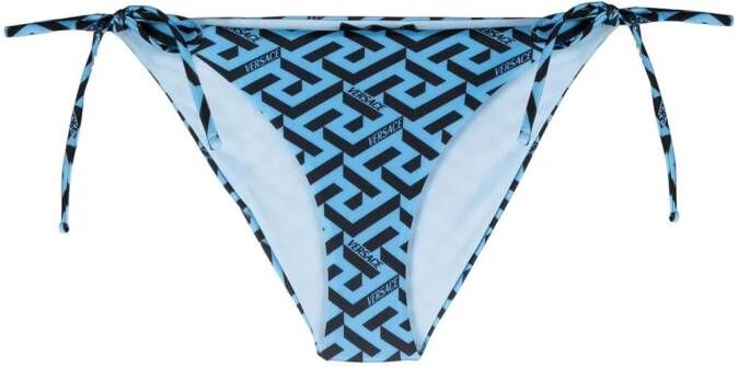 Versace Bikinislip met logo Blauw
