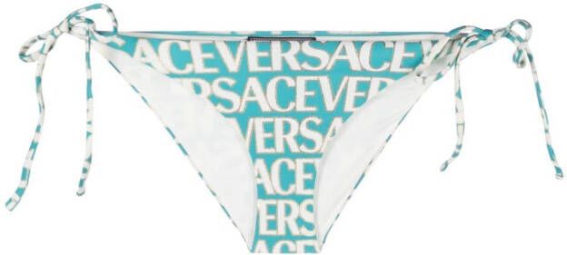 Versace Bikinislip met logoprint Blauw