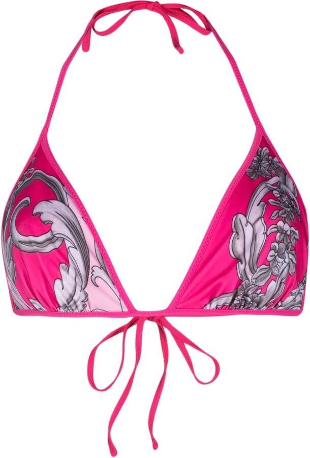 Versace Bikinitop met barokprint Roze