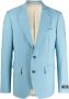 Versace Seashell Baroque blazer met enkele rij knopen Blauw - Thumbnail 1