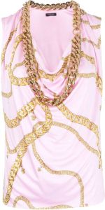 Versace Blouse met schakelkettingdetail Roze