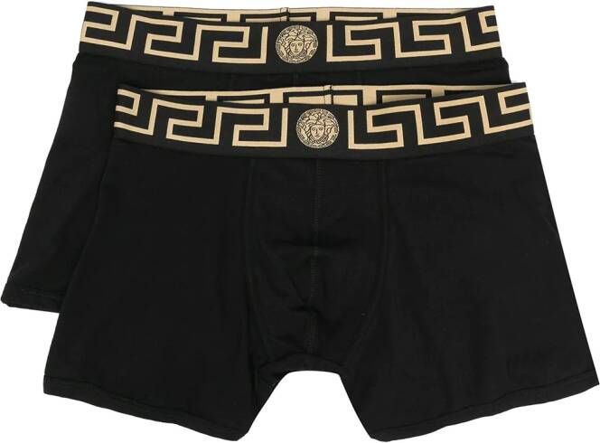 Versace Boxershort met Greca-print Zwart