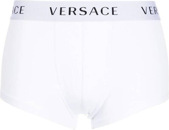 Versace Boxershorts met logo tailleband Wit