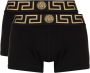 Versace Twee boxershorts met Greca design Zwart - Thumbnail 1