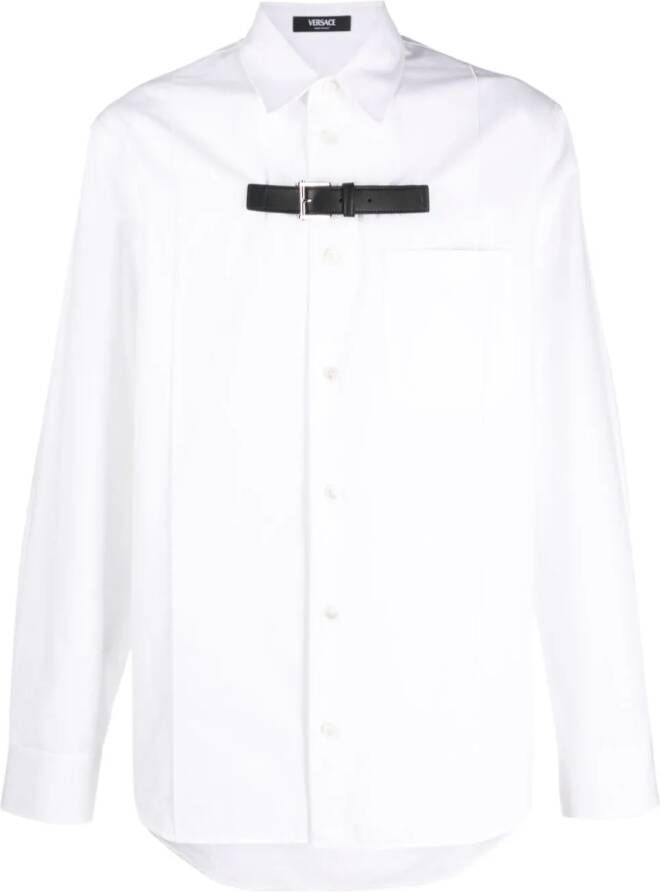 Versace Overhemd met gespdetail Wit