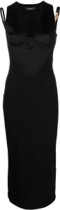 Versace Midi-jurk met korset Zwart