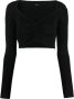 Versace Cropped blouse Zwart - Thumbnail 1