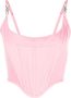 Versace Cropped bustier top Roze - Thumbnail 1