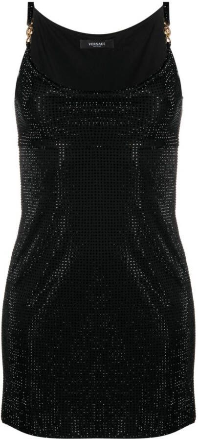 Versace Mini-jurk verfraaid met kristallen Zwart