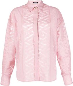 Versace Doorzichtige blouse Roze
