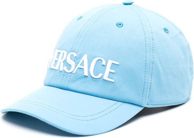 Versace Pet met geborduurd logo Blauw