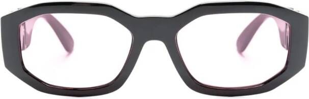 Versace Eyewear Biggie zonnebril met geometrisch montuur Zwart