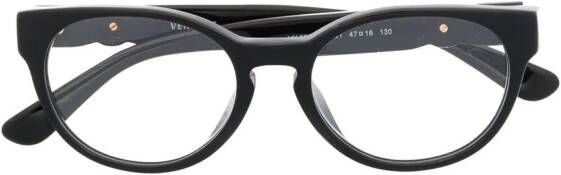 Versace Eyewear Bril met rond montuur Zwart