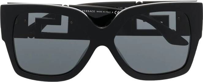 Versace Eyewear Greca zonnebril met oversized montuur Zwart