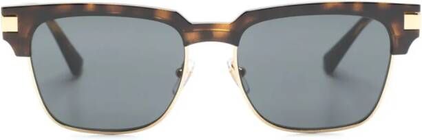Versace Eyewear Zonnebril met vierkant montuur Bruin