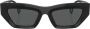 Versace Eyewear Zonnebril met rechthoekig montuur Zwart - Thumbnail 1