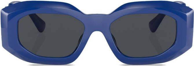 Versace Eyewear Zonnebril met geometrisch montuur Blauw