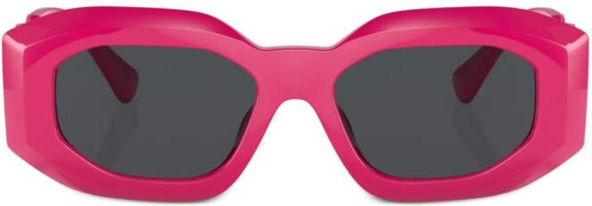 Versace Eyewear Zonnebril met geometrisch montuur Roze
