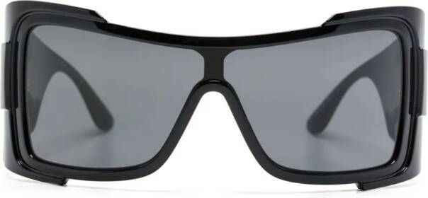 Versace Eyewear logo-plaque oversized-frame sunglasses Zwart