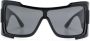 Versace Eyewear logo-plaque oversized-frame sunglasses Zwart - Thumbnail 1