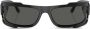 Versace Eyewear Zonnebril met rechthoekig montuur Zwart - Thumbnail 1