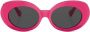 Versace Eyewear Zonnebril met ovaal montuur Paars - Thumbnail 1