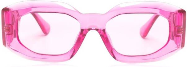 Versace Eyewear Medusa Biggie zonnebril met doorzichtig montuur Roze