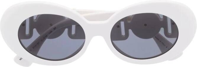 Versace Eyewear Medusa zonnebril met ovaal montuur Wit