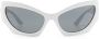 Versace Eyewear Zonnebril met oversized cat-eye montuur Wit - Thumbnail 1
