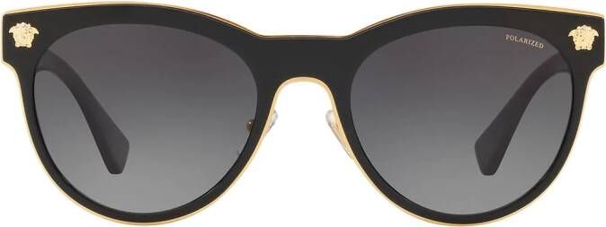 Versace Eyewear Phantos zonnebril met rond montuur Zwart