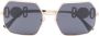 Versace Eyewear Temple zonnebril met zeshoekig montuur Goud - Thumbnail 1